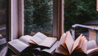 Books by the window