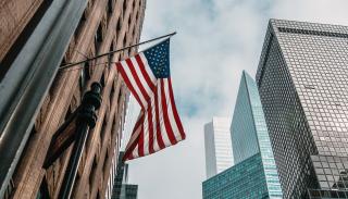 US flag in New York