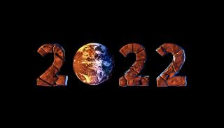 2022 written with the '0' as a planet