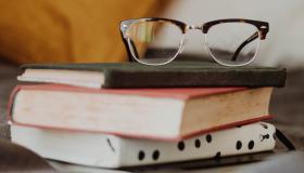 Books and glasses