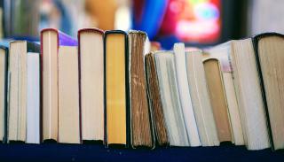 Books on a trolley