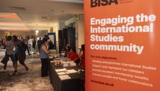 The reception desk at a BISA conference