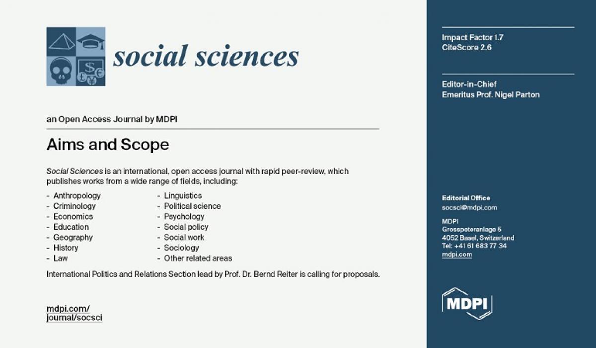 An advert for Social Sciences journal