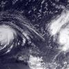 Aerial photograph of Hurricanes Igor and Julia sourced from the National Environmental Satellite, Data, and Information Service